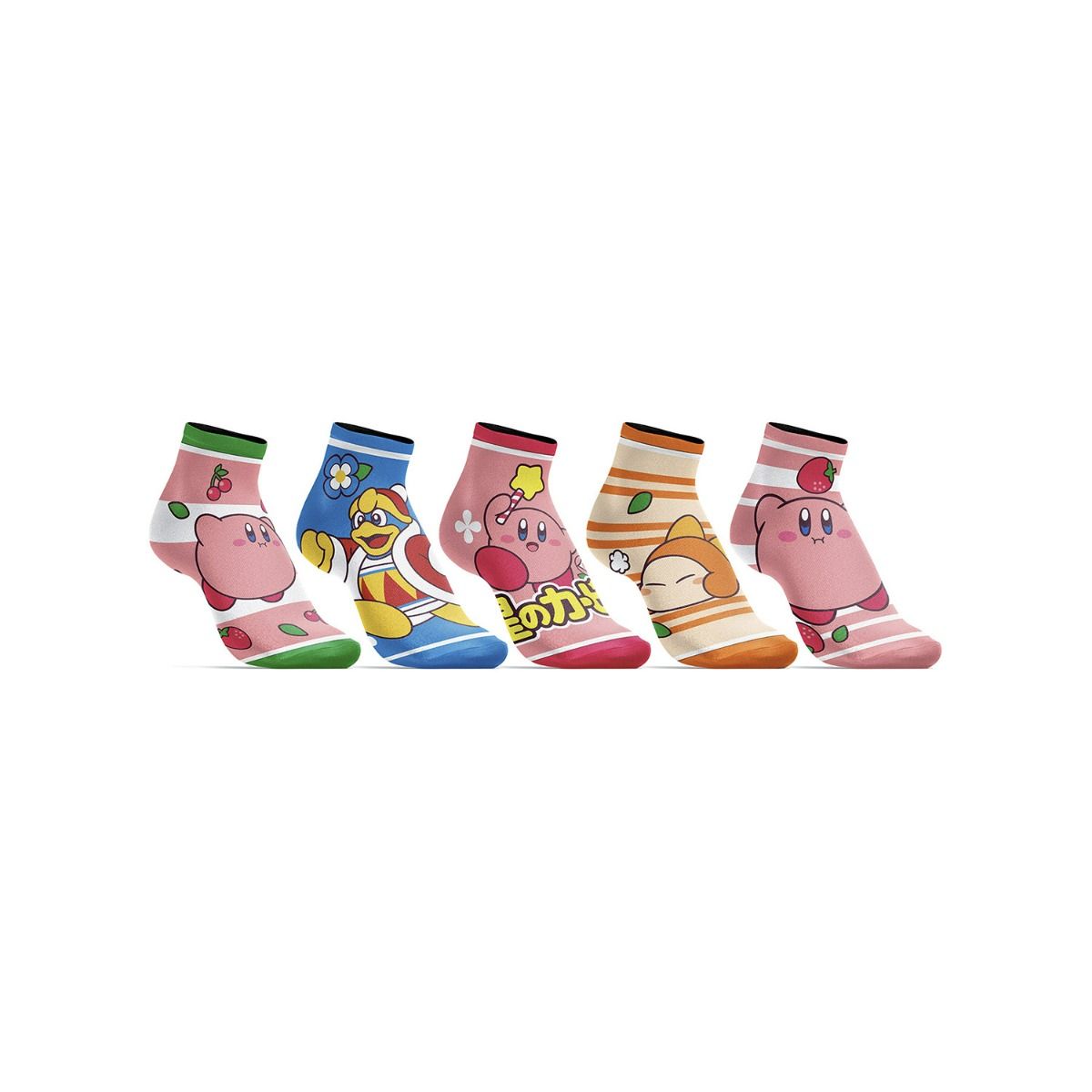 Kirby Mixed Art Characters 5 Pack Ankle Socks