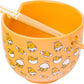 Sanrio Gudetama I Can't 20z Ceramic Ramen Bowl With Chopsticks