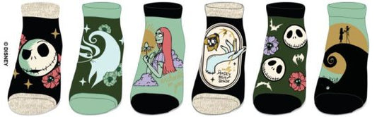 Nightmare Before Christmas 6 Pack Ankle Socks