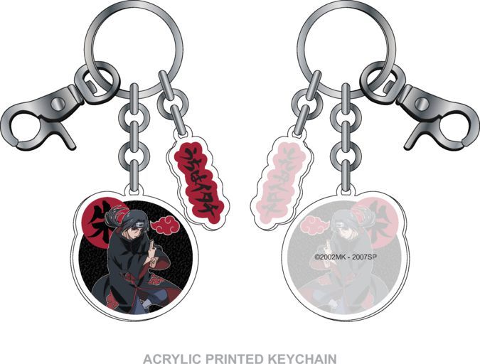 Naruto Itachi Uchiha with Kanji Acrylic Keychain