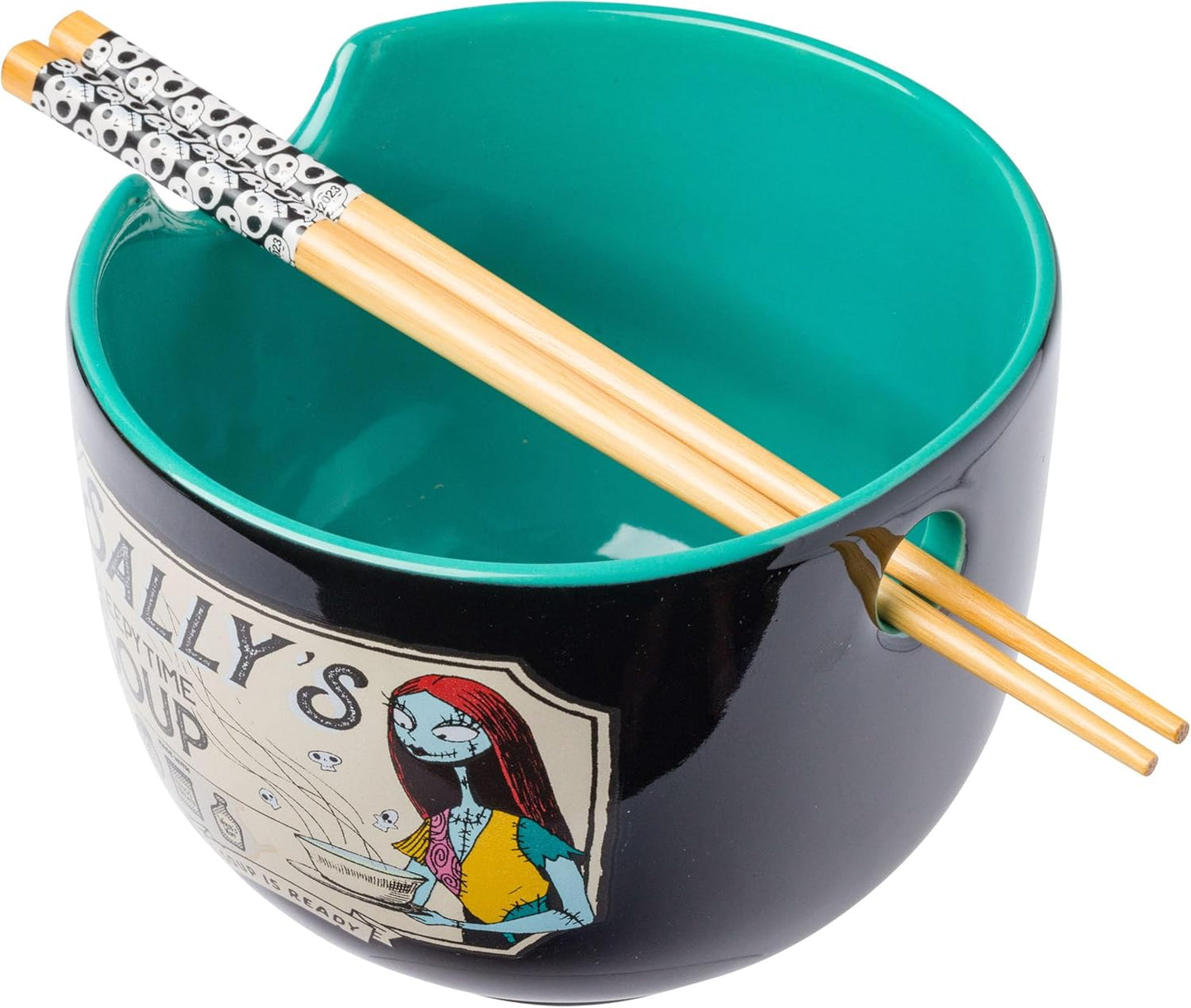 Nightmare Before Christmas "Sally's Sleepy Time" 20-ounce Ceramic Ramen Bowl with Chopsticks