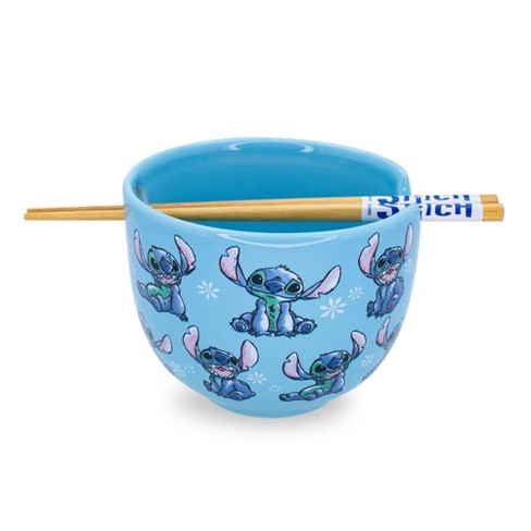 Disney Lilo &amp; Stitch Bol ramen en céramique avec baguettes 20 oz