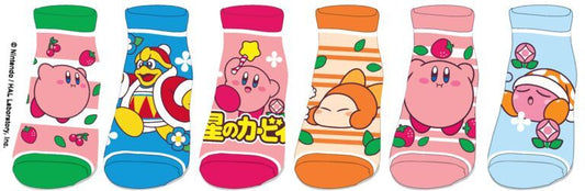 Kirby Mixed Art and Characters Ankle 6-Pair Ankle Socks