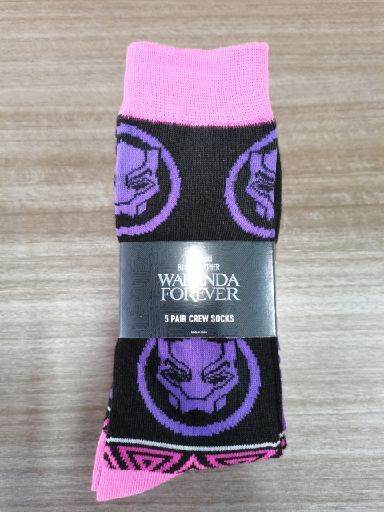 Black Panther Wakanda Forever 5 paires de chaussettes décontractées