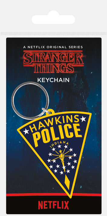 Stranger Things Hawkins Police Keychain