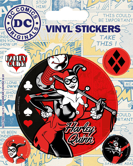 Pack d'autocollants en vinyle rétro Harley Quinn