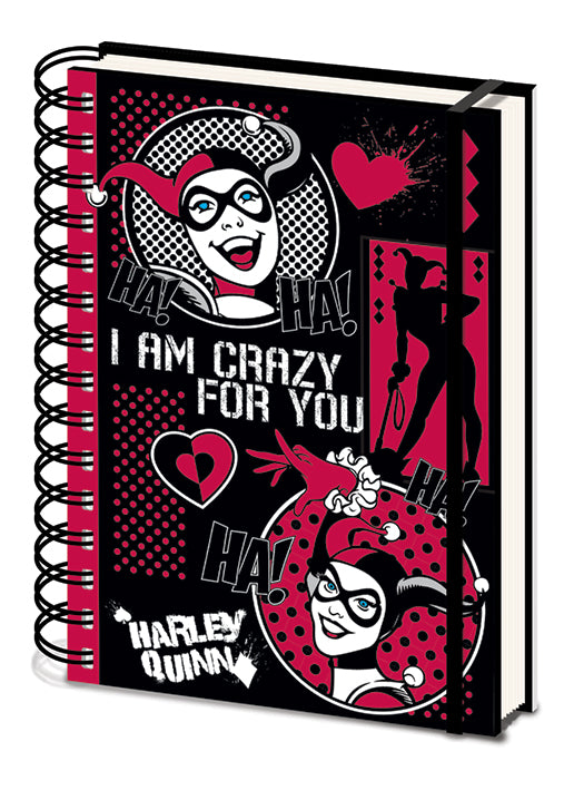 Harley Quinn I Am Crazy For You Spiral Notebook