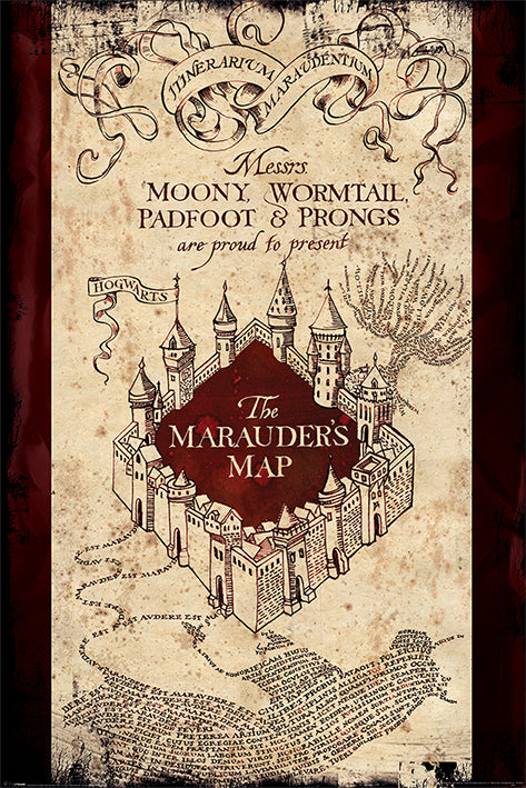 Harry Potter 24 "x 36" Carte du maraudeur Poster