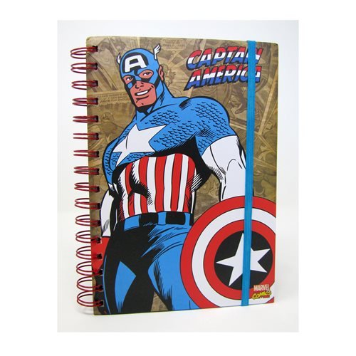 Captain America Retro Spiral Notebook