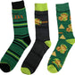 Legend of Zelda 3-Pack Green Crew Socks