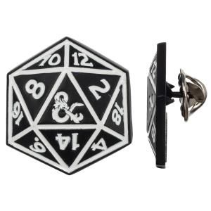 Dungeons and Dragons D20 Dice Lapel Pin