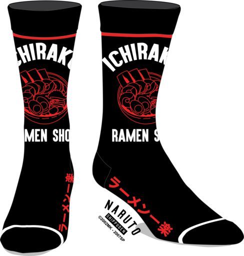 Naruto Shippuden Collection Ichiraku Ramen Art Crew Socks