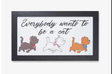 Tout le monde veut être un chat Aristocats Disney Art mural 10" x 18"
