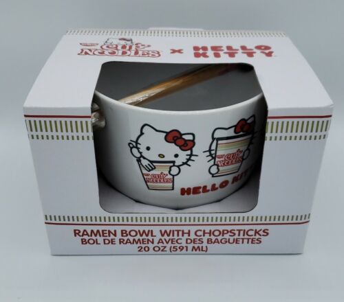Hello Kitty Cup Noodles Ramen Bowl & Chopsticks Set