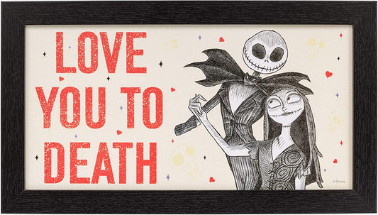 Nightmare Before Christmas Love You To Death 10" x 18" Framed Wall Art
