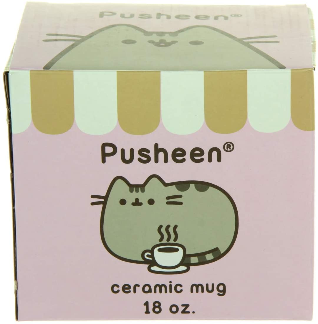 Pusheen Heart and Coffee 18oz Ceramic Mug