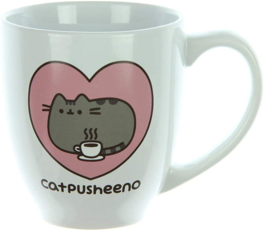 Pusheen Heart and Coffee 18oz Ceramic Mug