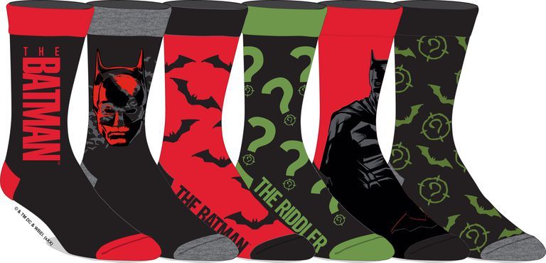 Batman 6-Pair Casual Crew Socks