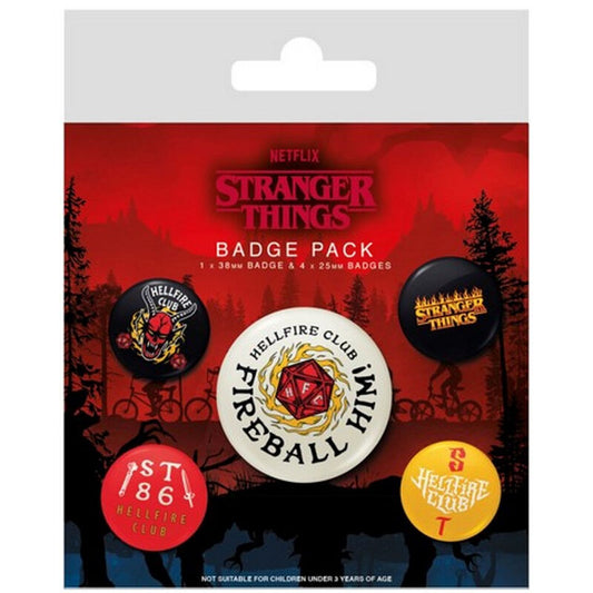Pack de badges Hellfire Club de Stranger Things Saison 4