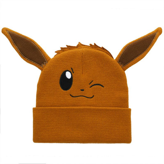 Bonnet brodé Pokemon Eevee avec oreilles