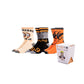 Naruto Shippuden Collection Lot de 3 paires de chaussettes dans une boîte cadeau Ramen à emporter