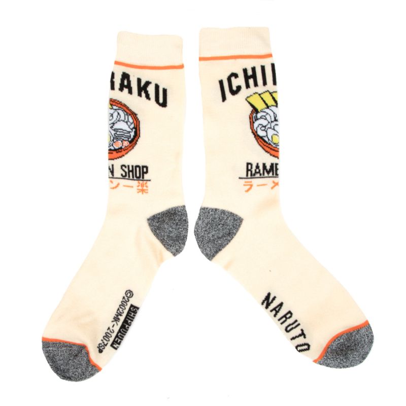 Naruto Shippuden Collection Lot de 3 paires de chaussettes dans une boîte cadeau Ramen à emporter